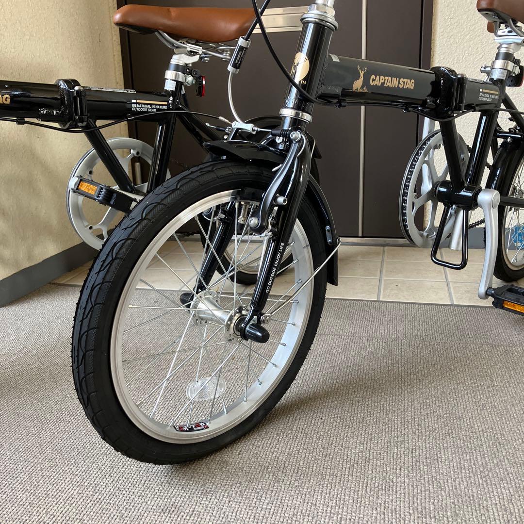 キャプテンスタッグ 折りたたみ自転車 16インチ 2台セット