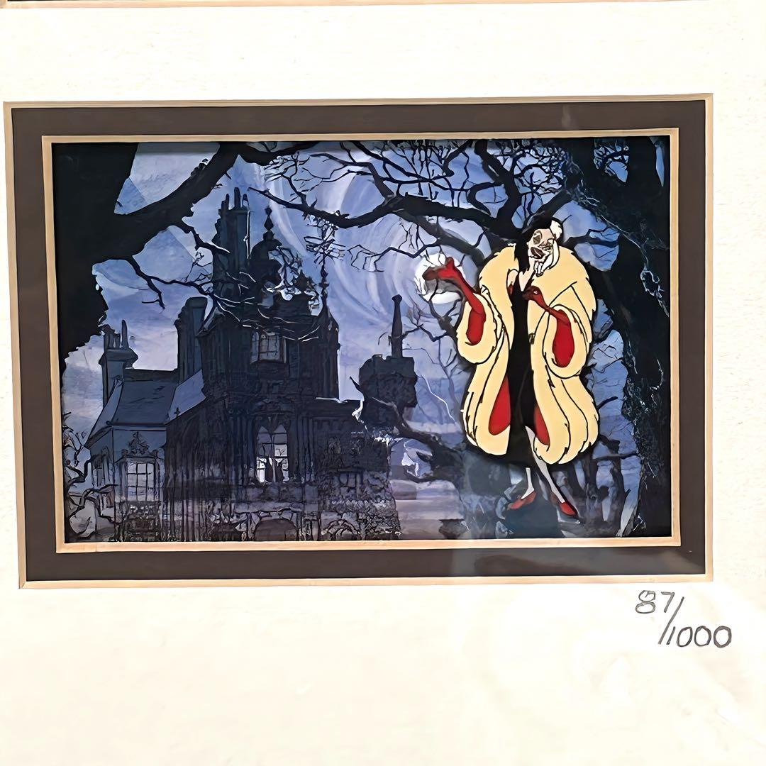 ディズニー　ヴィランズ　世界1000枚限定　ピンバッジ　額装ピンセット