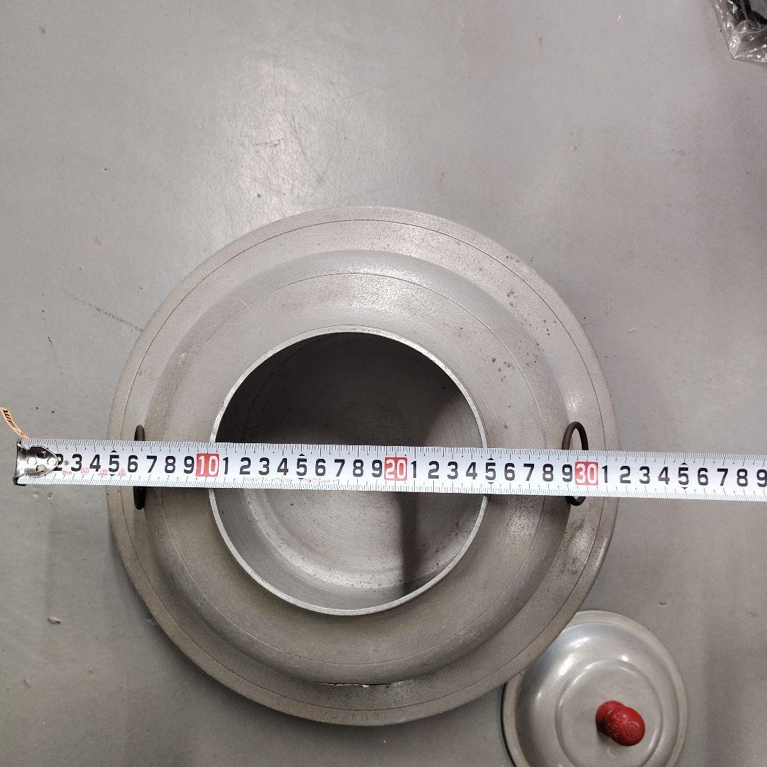 アルミニウム製 茶釜 赤いつまみ付き