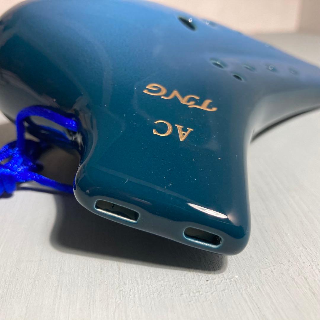 【新品未使用】TNGオカリナ ダブル アルト C管 グラデーションブルー 青