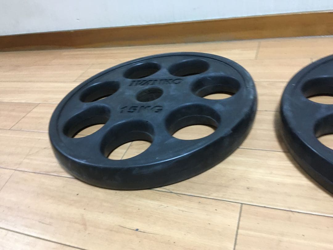 ② IVANKO イヴァンコ ラバー プレート15kg x 1枚 穴径50mm