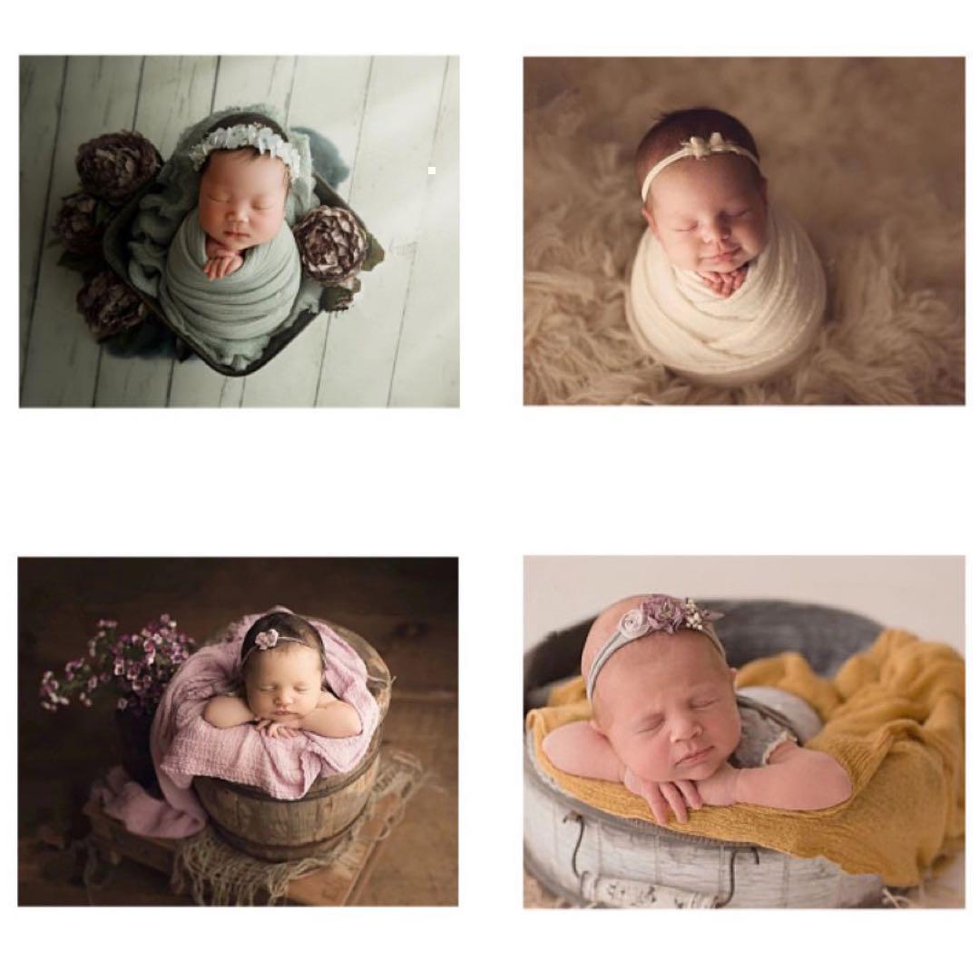 9ブラウン♪フワフワおくるみ♪ニューボーンフォト撮影　ベビーラップ　赤ちゃん