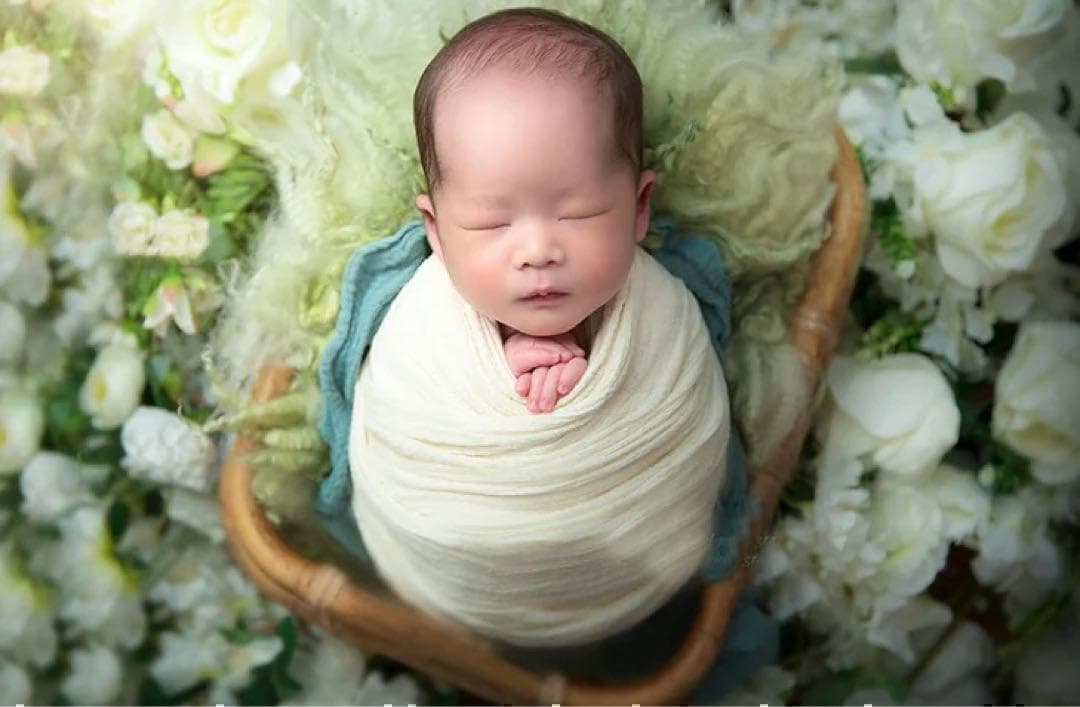 9ブラウン♪フワフワおくるみ♪ニューボーンフォト撮影　ベビーラップ　赤ちゃん