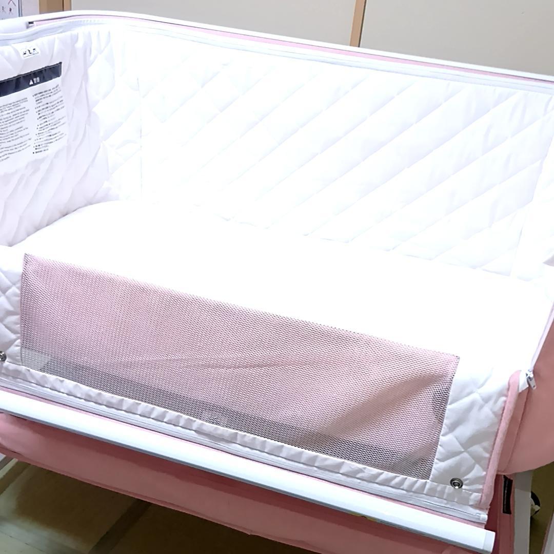 HZDMJ ベビーベッド ピンク　折りたたみ　取扱説明書付属