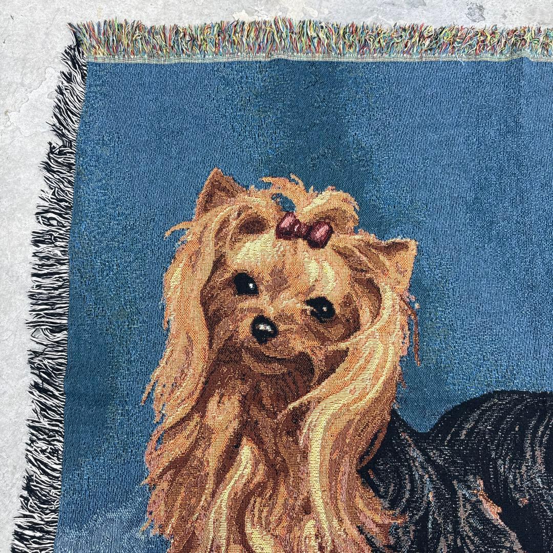 犬　ヨークシャーテリア　マルチカバー　ソファーカバー　ラグ　125x156
