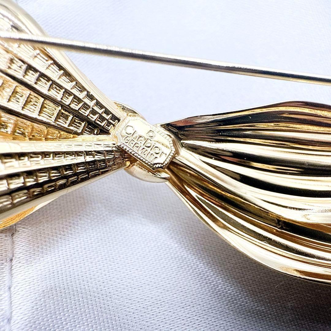 2524 Germany製　極美品✨Dior　ブローチ　CD　ロゴ　希少　刻印