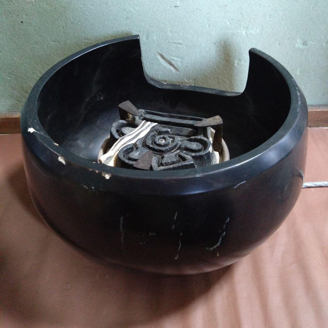 野々田商店製　黒真塗　風炉型　電熱器