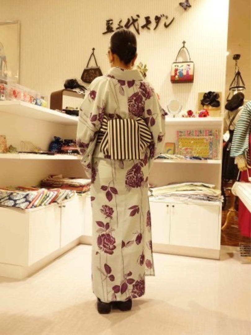 豆千代モダン　二尺袖　2尺袖　浴衣　セオα セオアルファー　検索)撫松庵　ふりふ