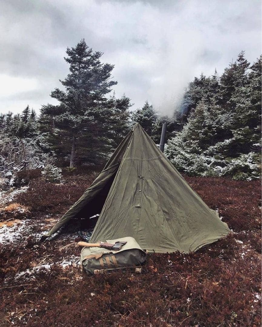 【軍幕屋】未使用ヒロシ愛用ポーランド軍ポンチョテント★サイズ3★ステンシルあり