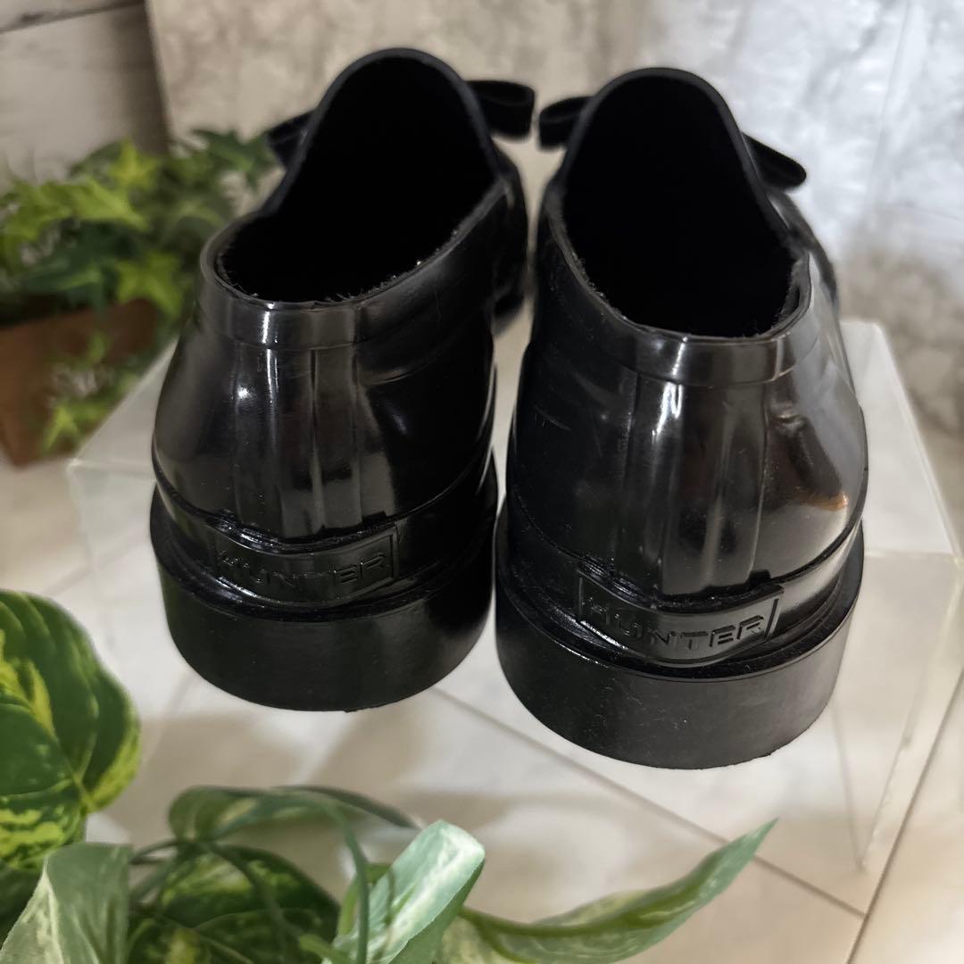 ⭐︎専用⭐︎HUNTER ハンター　リボンペニーローファーレインシューズ UK6