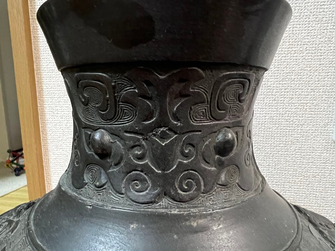 中国銅瓶、骨董、本物 花瓶　壷