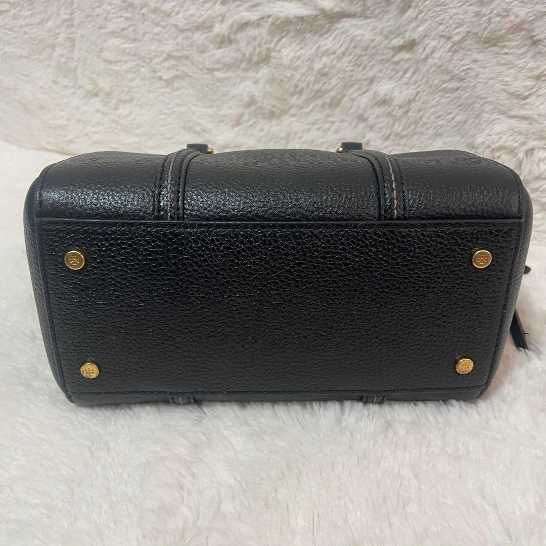 極美品‼️ トリーバーチ　レザー　ミニボストンバッグ　2WAY 黒　ハンドバッグ