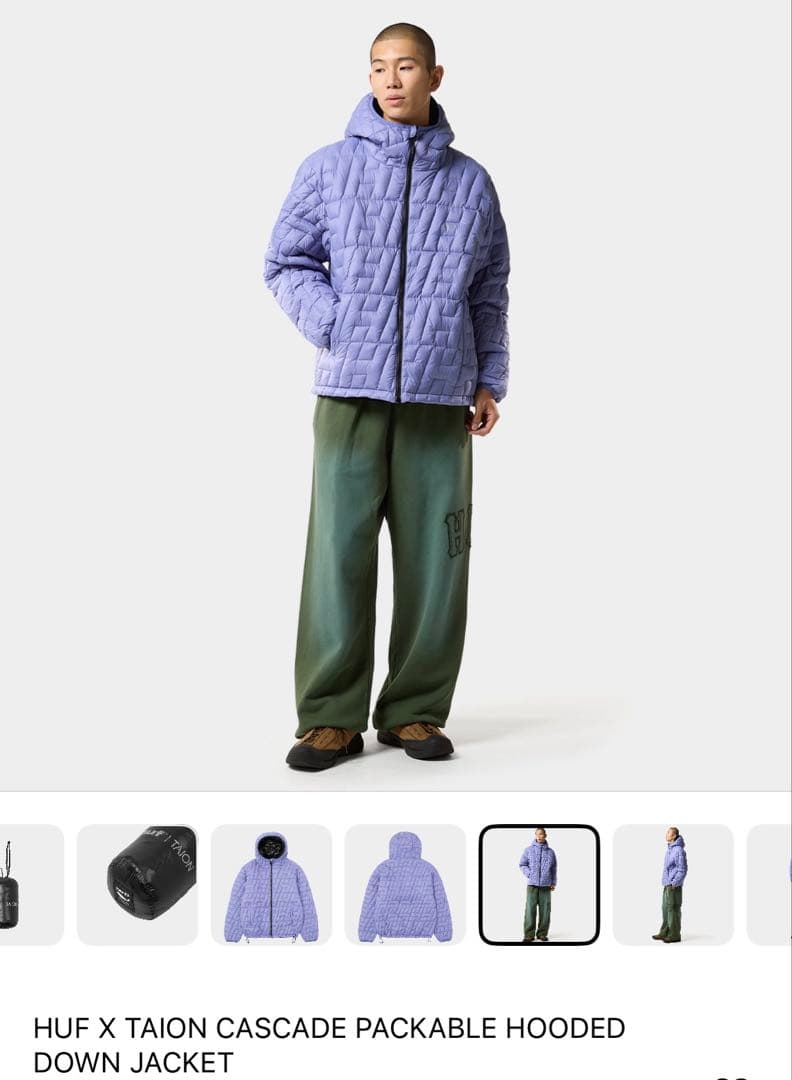 HUF TAION ダウンジャケット　Sサイズ