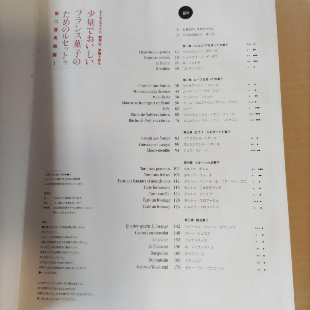 少量でおいしいフランス菓子のためのルセットゥ　第１〜３巻