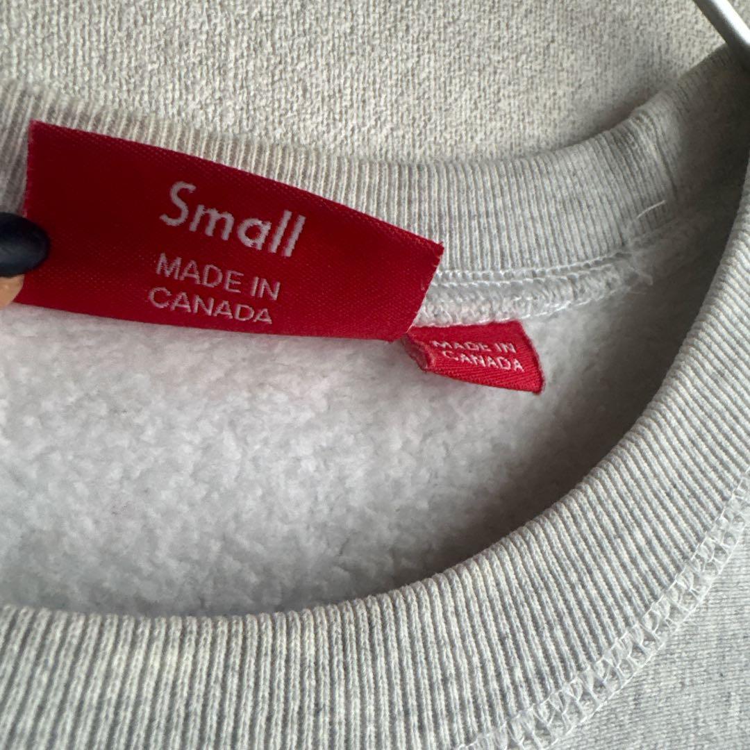 Supreme グレー ロゴ刺繍 スウェット サイズS