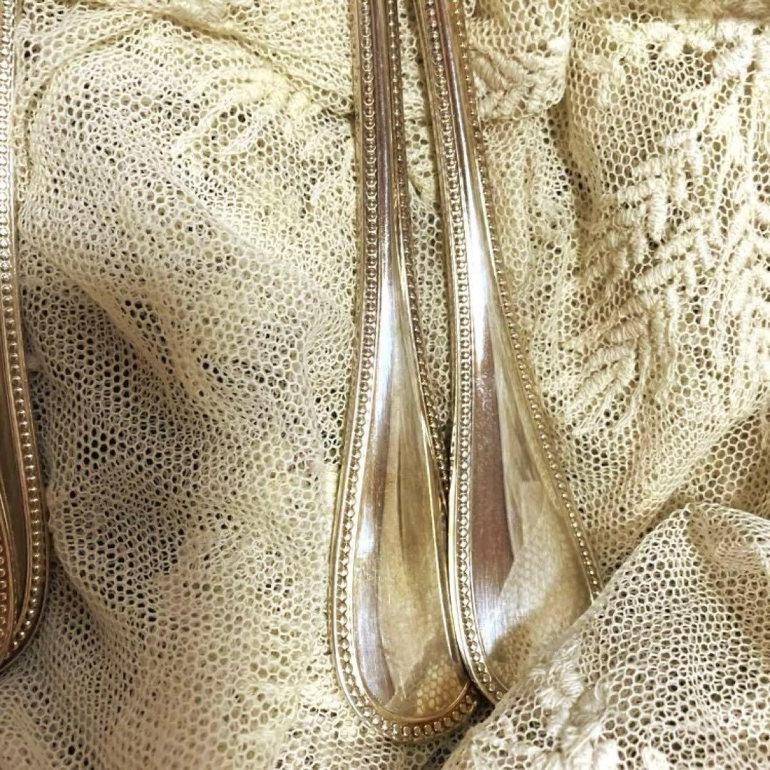 美品フランスクリストフルパール　スプーンフォークナイフ２本ずつ