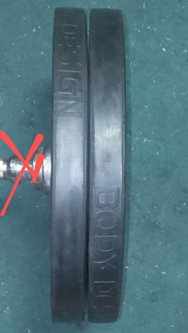 美品 BODYDESIGN 15kgプレート2枚 28mm 用