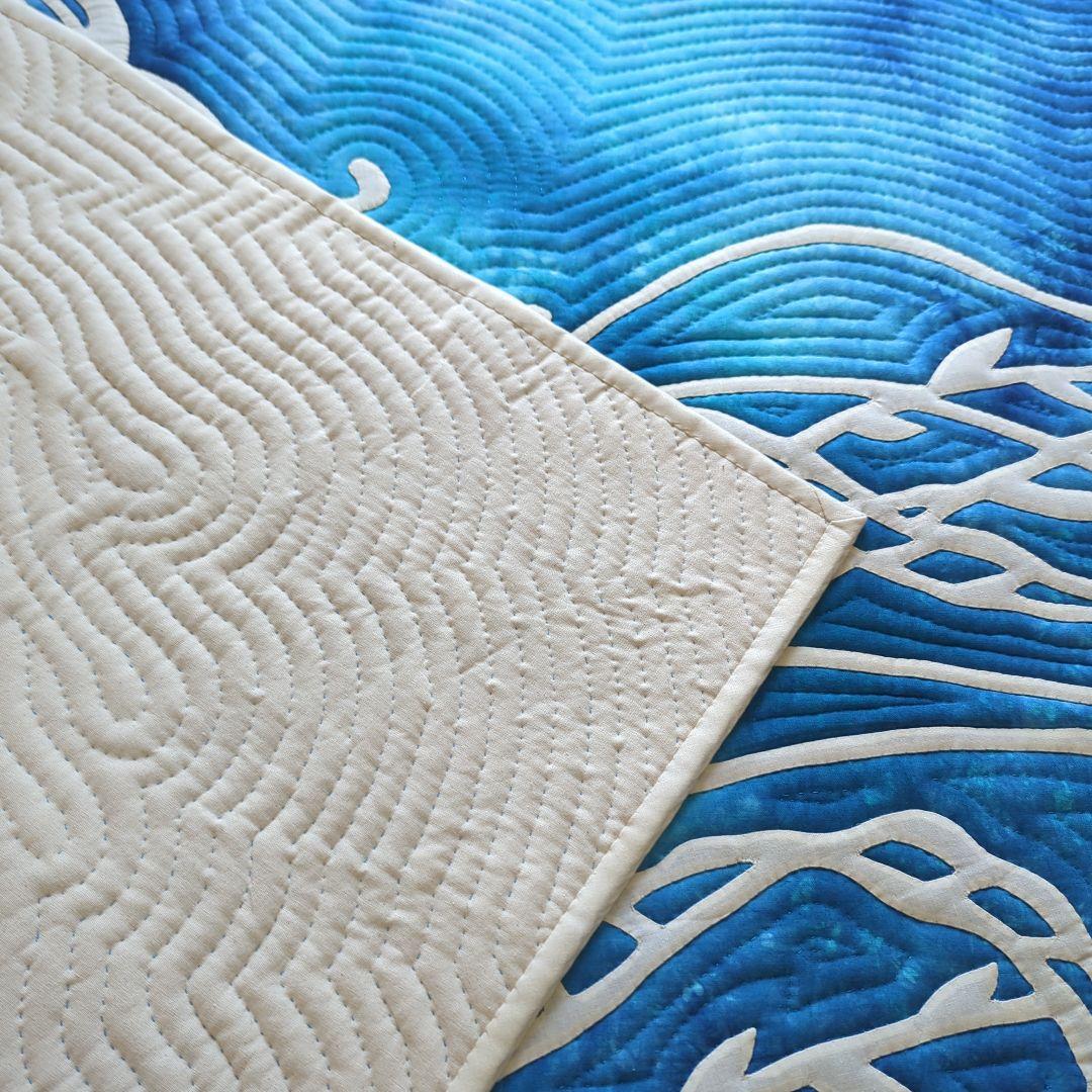 ハワイアンキルトタペストリー　3時のあなた