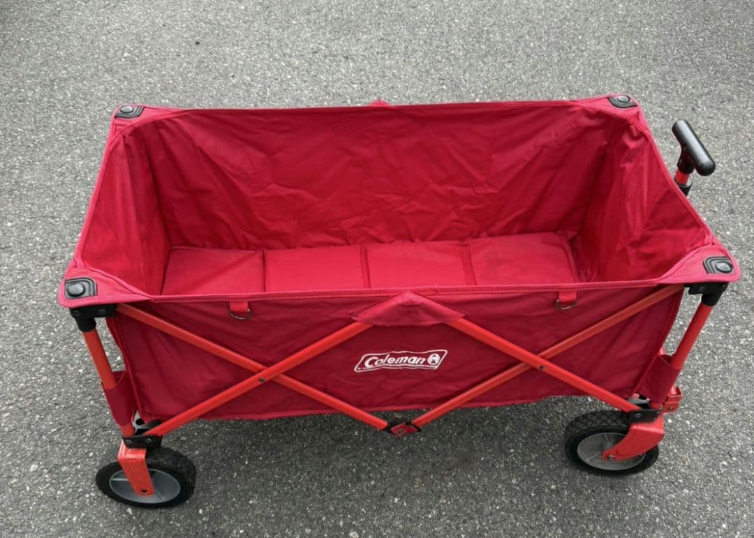 Coleman 赤 キャリーカートテーブルセット