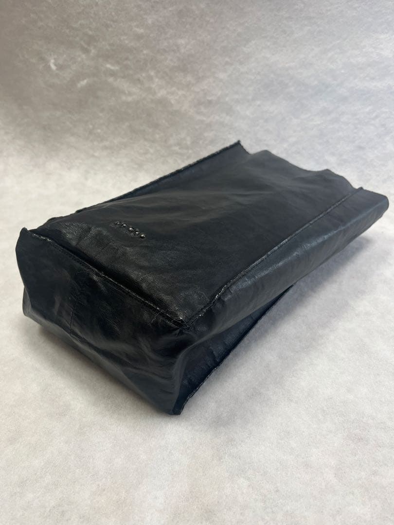 DUREN クリンクルレザー ブレッドバッグ 牛革 日本製