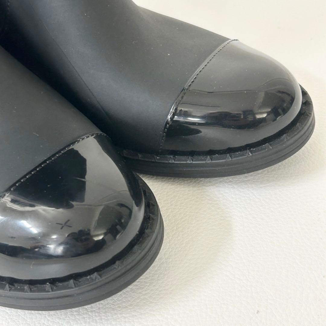 JIMMY CHOO ジミーチュウ レインブーツ スタースタッズブラック 37