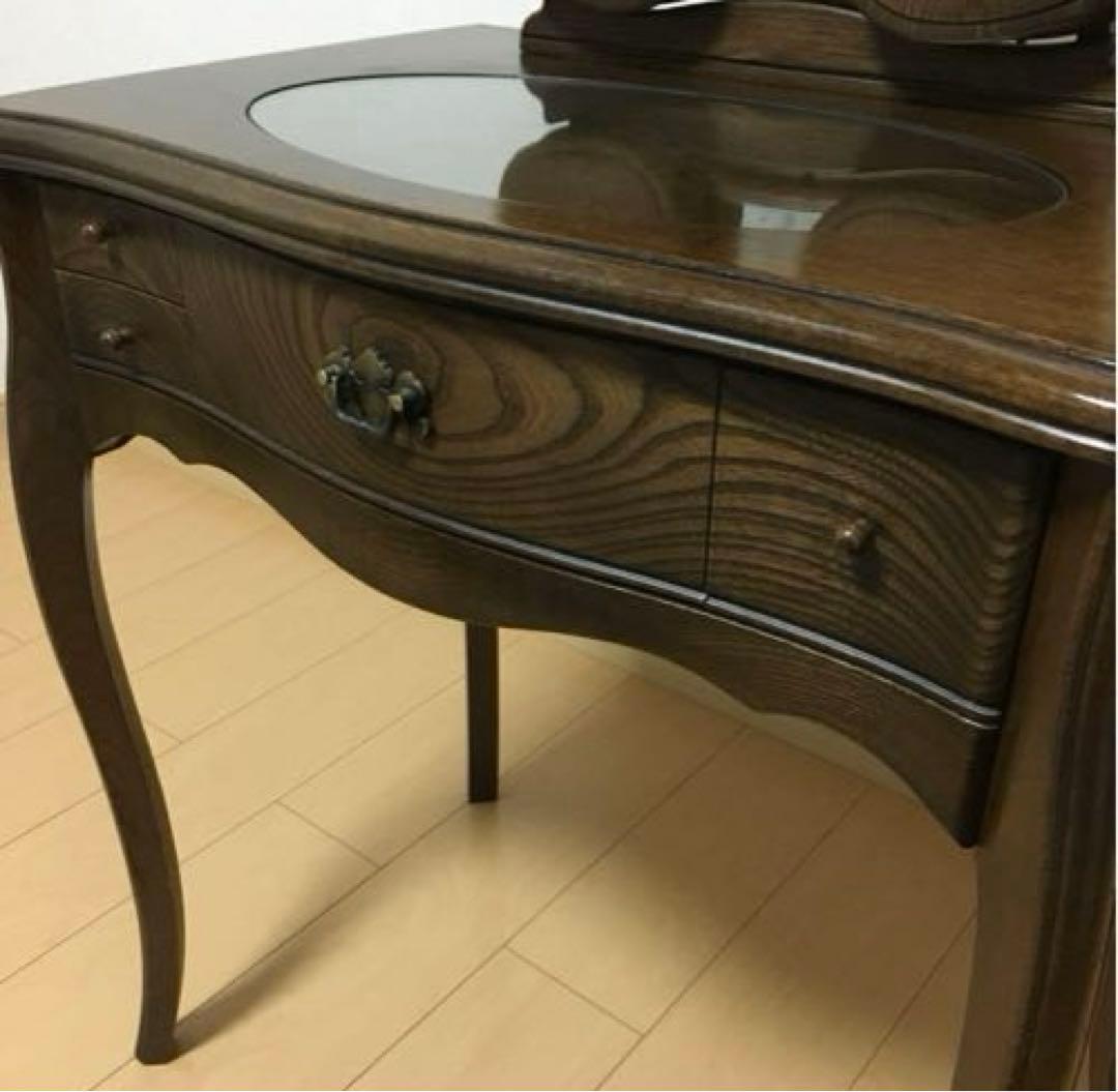 3面鏡のドレッサー　松永工房 IDC大塚家具 ミレーヌ ドレッサー