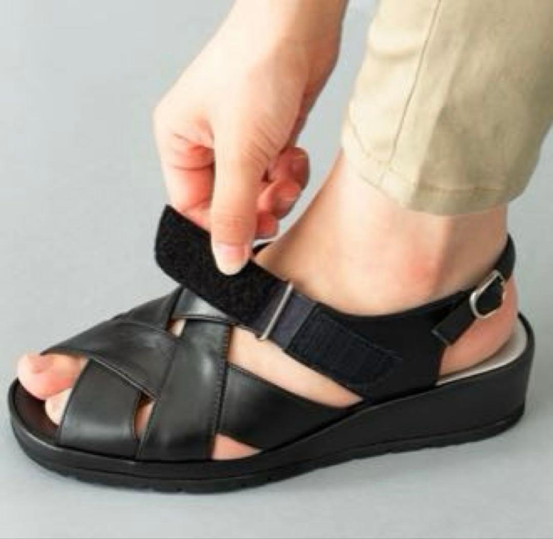 【アシックスペダラ】サンダル　ブラック 24