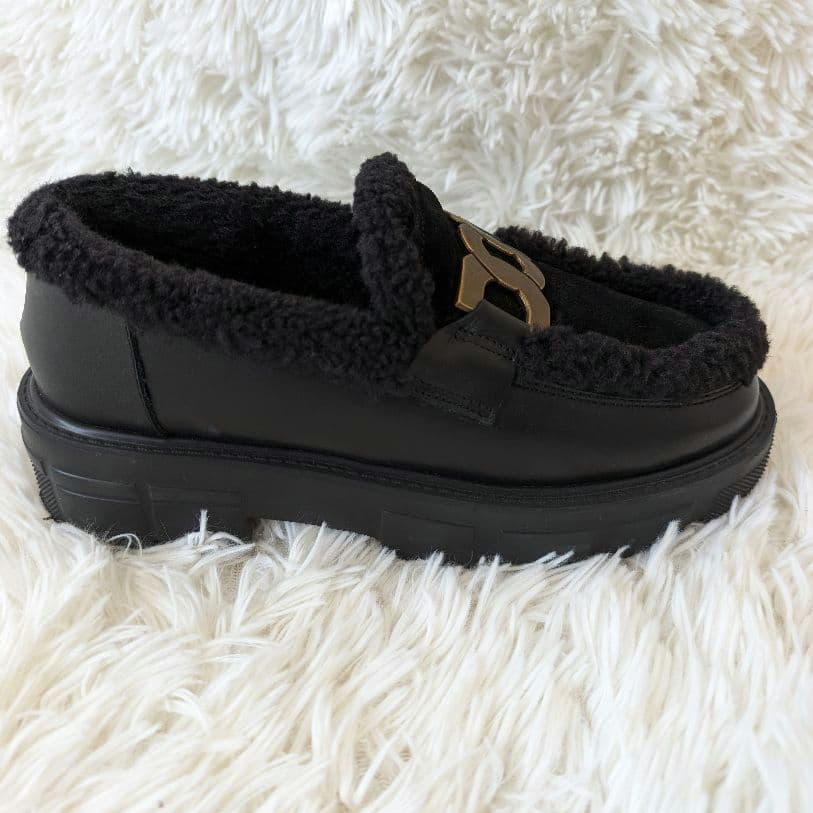 ヒルズアヴェニュー ボア　厚底 ローファー　タンクソール　ストーミ