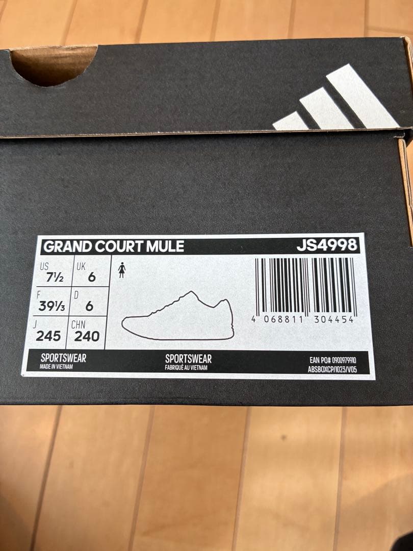 adidas Grand Court Mule 24.5 新品 韓国限定