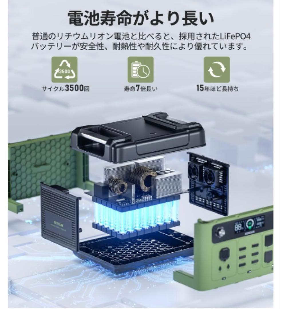 《最終値下げ》EENOUR ポータブル電源 P2001PLUS大容量・保証有り