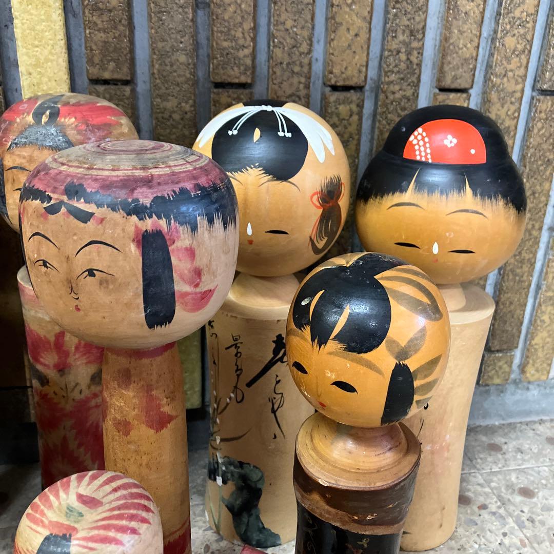 D壁 昭和レトロ こけし 小芥子 21体セット セット売り まとめ売り 木製