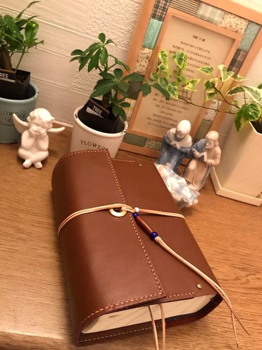 Napua受注専用　本革ハンドメイド新改訳2017年中型版聖書カバー