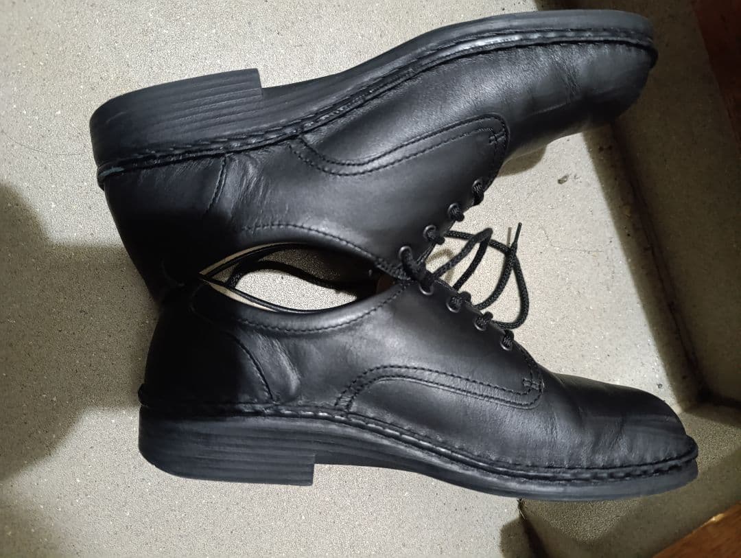 Finn Comfort ブラック レースアップシューズ