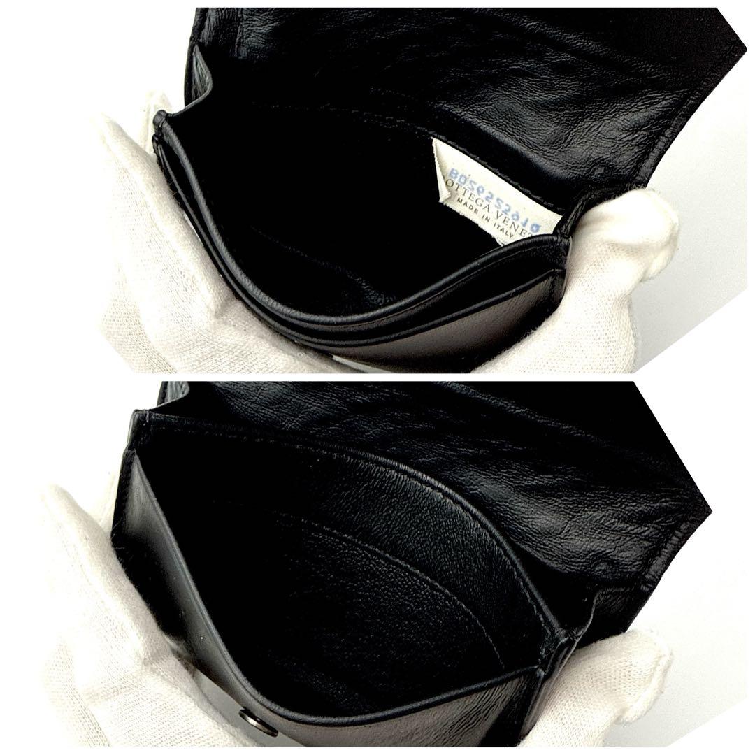 ボッテガヴェネタ イントレチャート カードケース 名刺入れ ブラック レザー