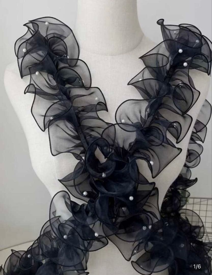 モノトーンひまわり浴衣セット gi1507 帯飾り パールレース