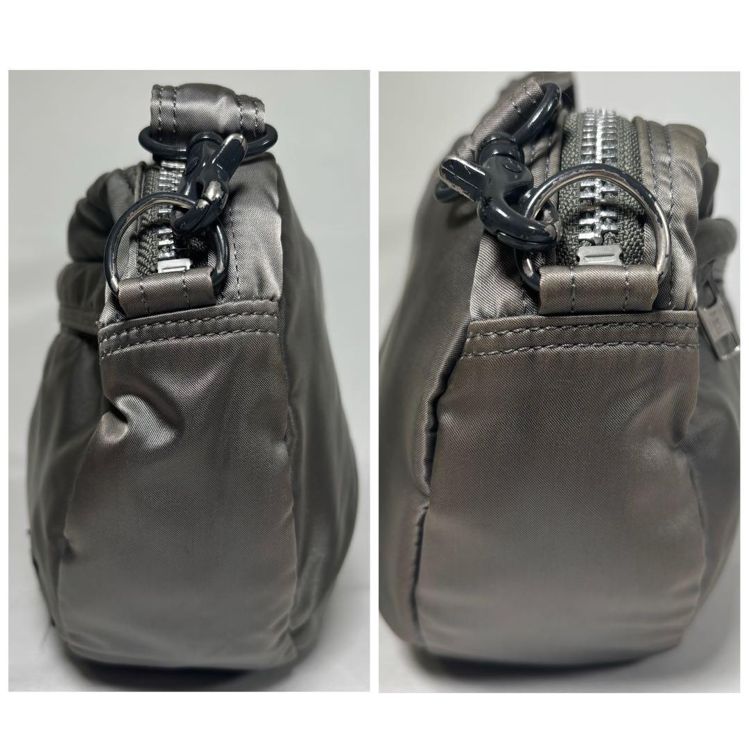 ポーター ショルダーバッグ 斜め掛け タンカー ハーフムーン ナイロン グレー