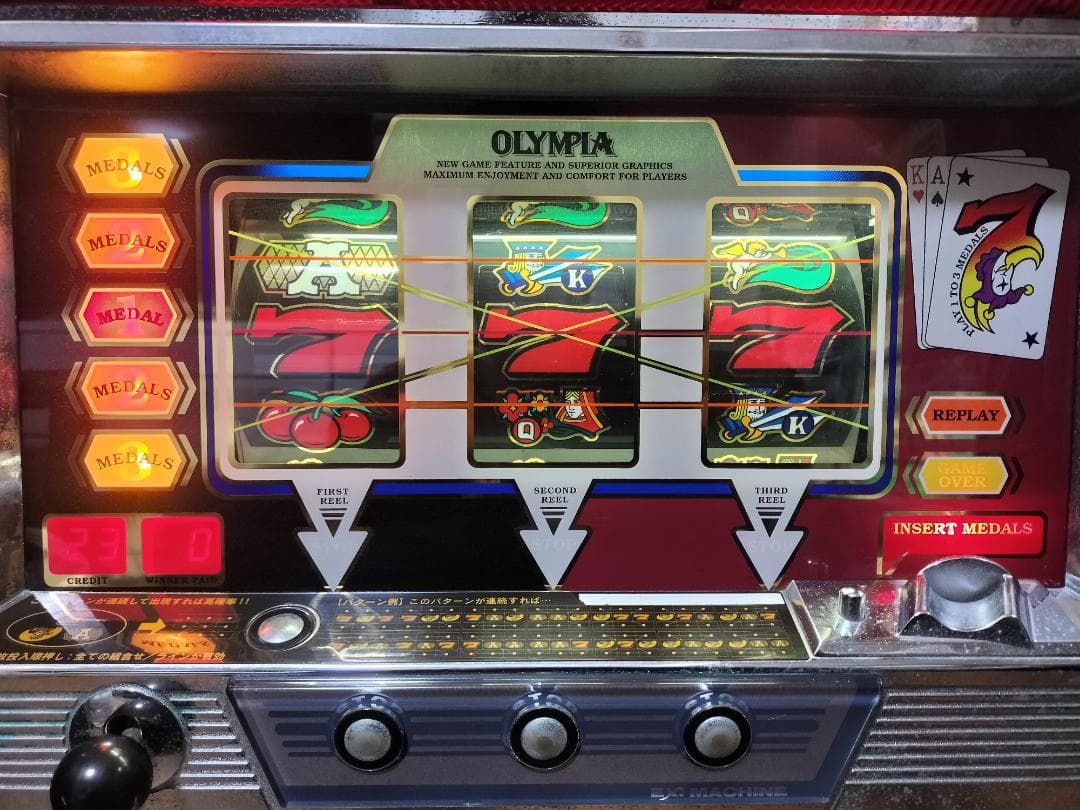 【パチスロ実機】オリンピア★ジョーカー【オートプレイ付不要機付き】４号機