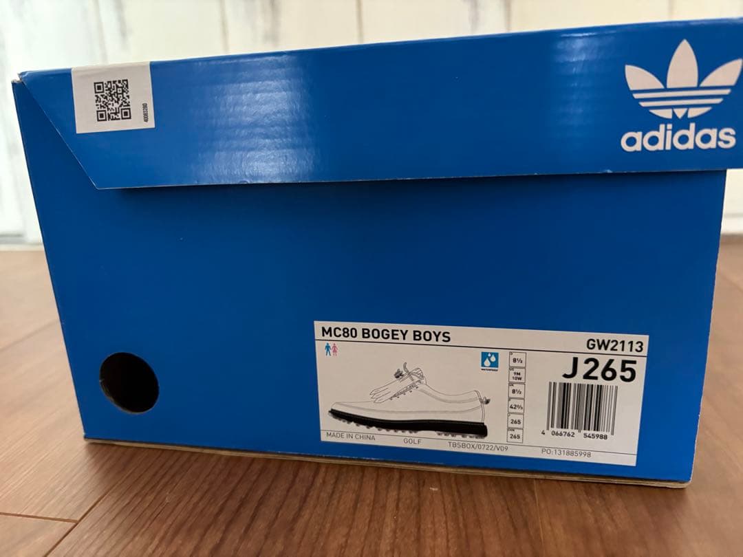 最終！アディダス　ボギーボーイズ　ホワイト フリンジ ゴルフシューズ