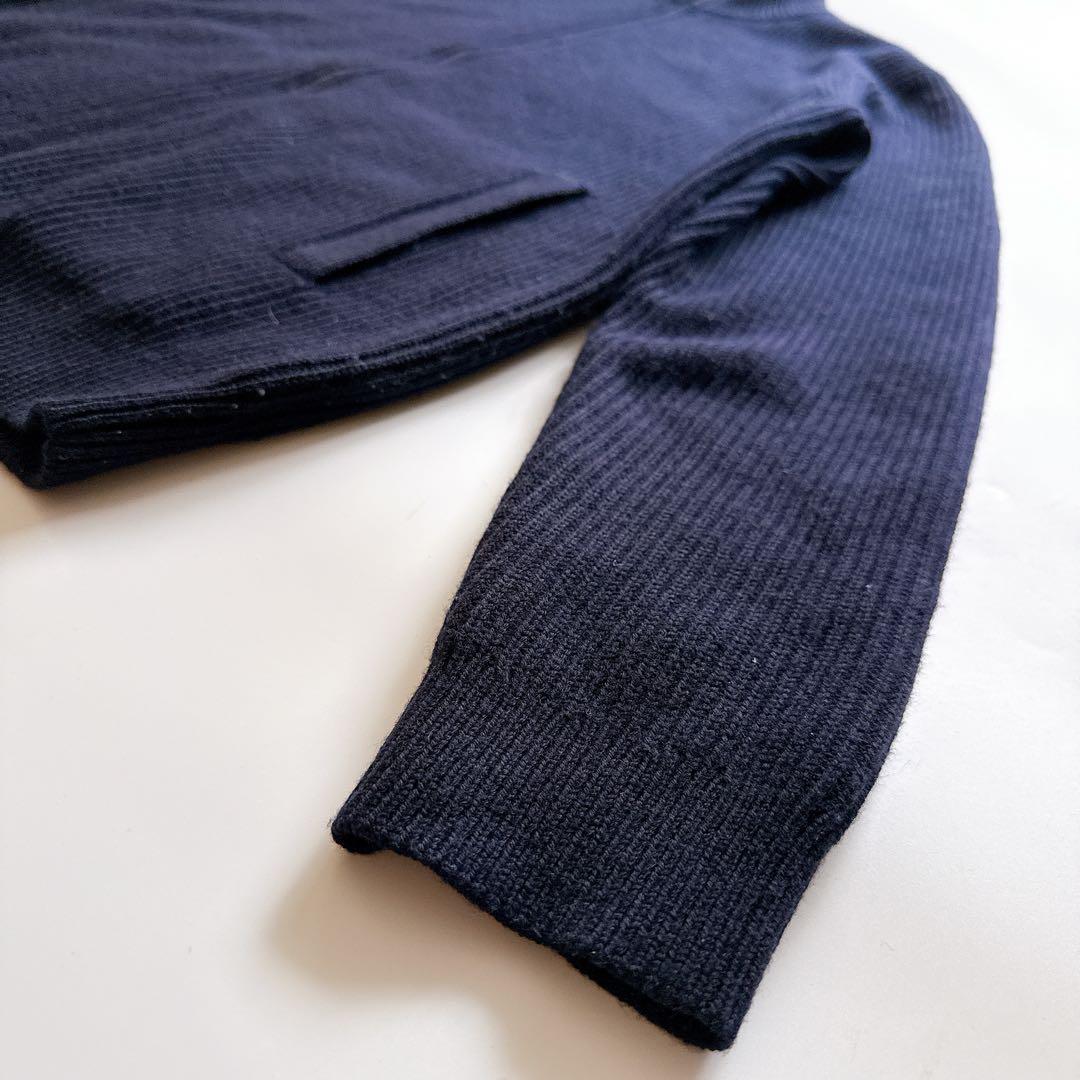 セオリー ドライバーズニット ダブルジップ ウール ハイネック ネイビー M