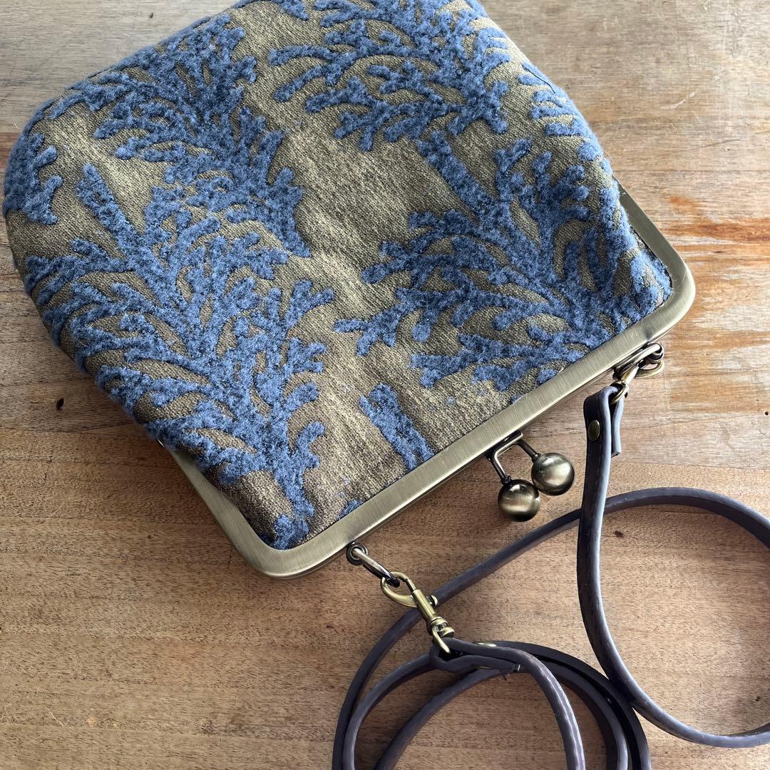 ハンドメイド　がま口バッグ　ミナペルホネン　metsä