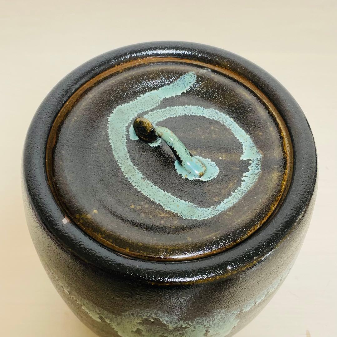 未使用 黒薩摩 龍門司焼 薩摩焼 皆具 立田光 在銘 共箱 茶道具 茶器