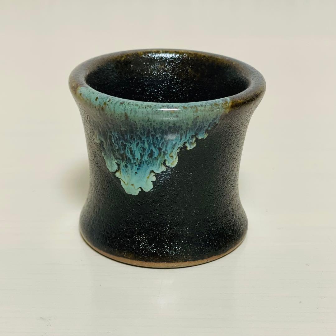 未使用 黒薩摩 龍門司焼 薩摩焼 皆具 立田光 在銘 共箱 茶道具 茶器