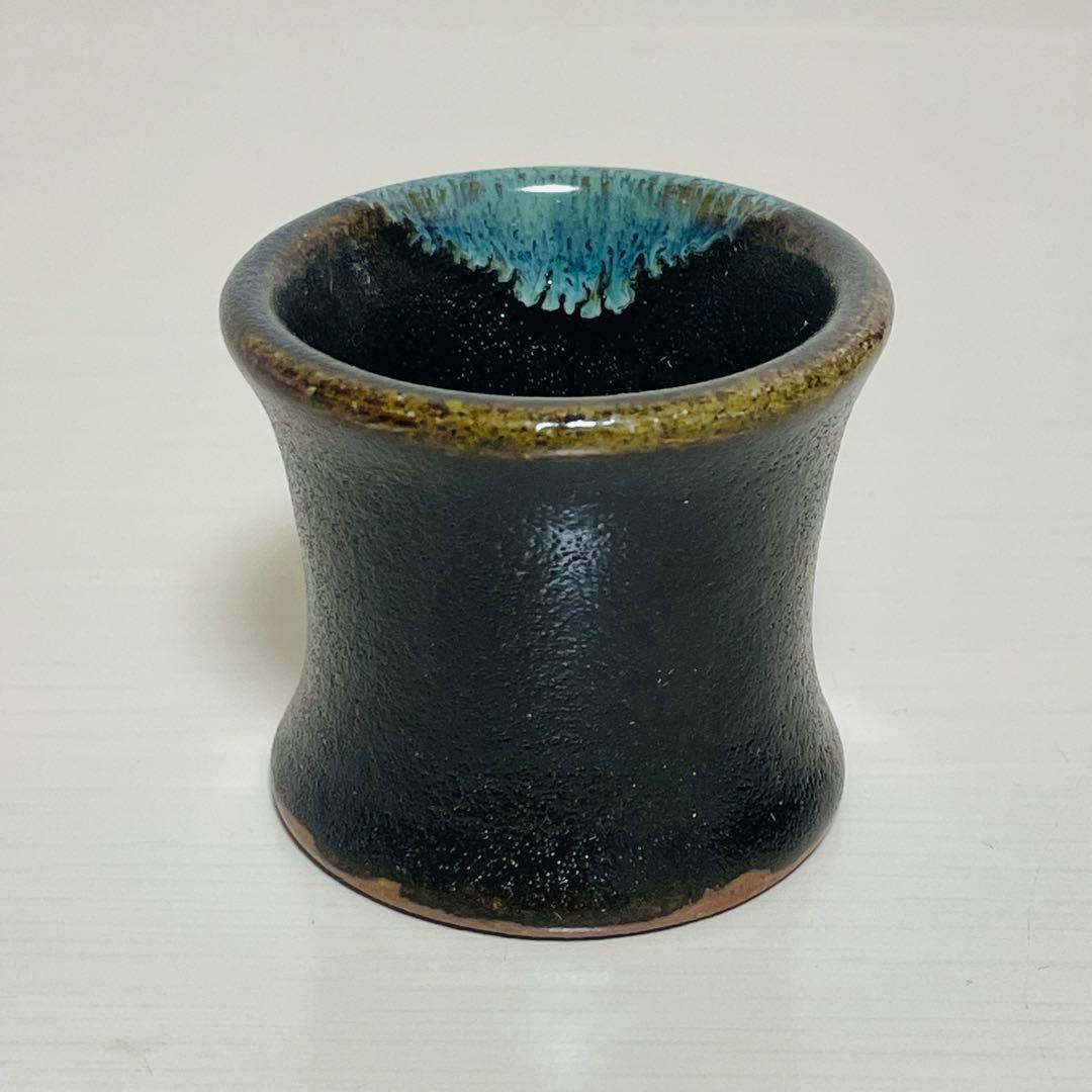 未使用 黒薩摩 龍門司焼 薩摩焼 皆具 立田光 在銘 共箱 茶道具 茶器