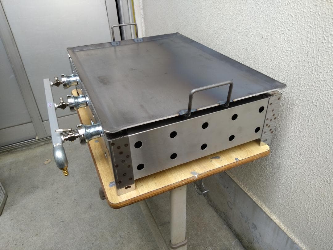 未使用品 便利な取手付 鉄板焼き グリラー お好み広島焼きそば ガスグリドル