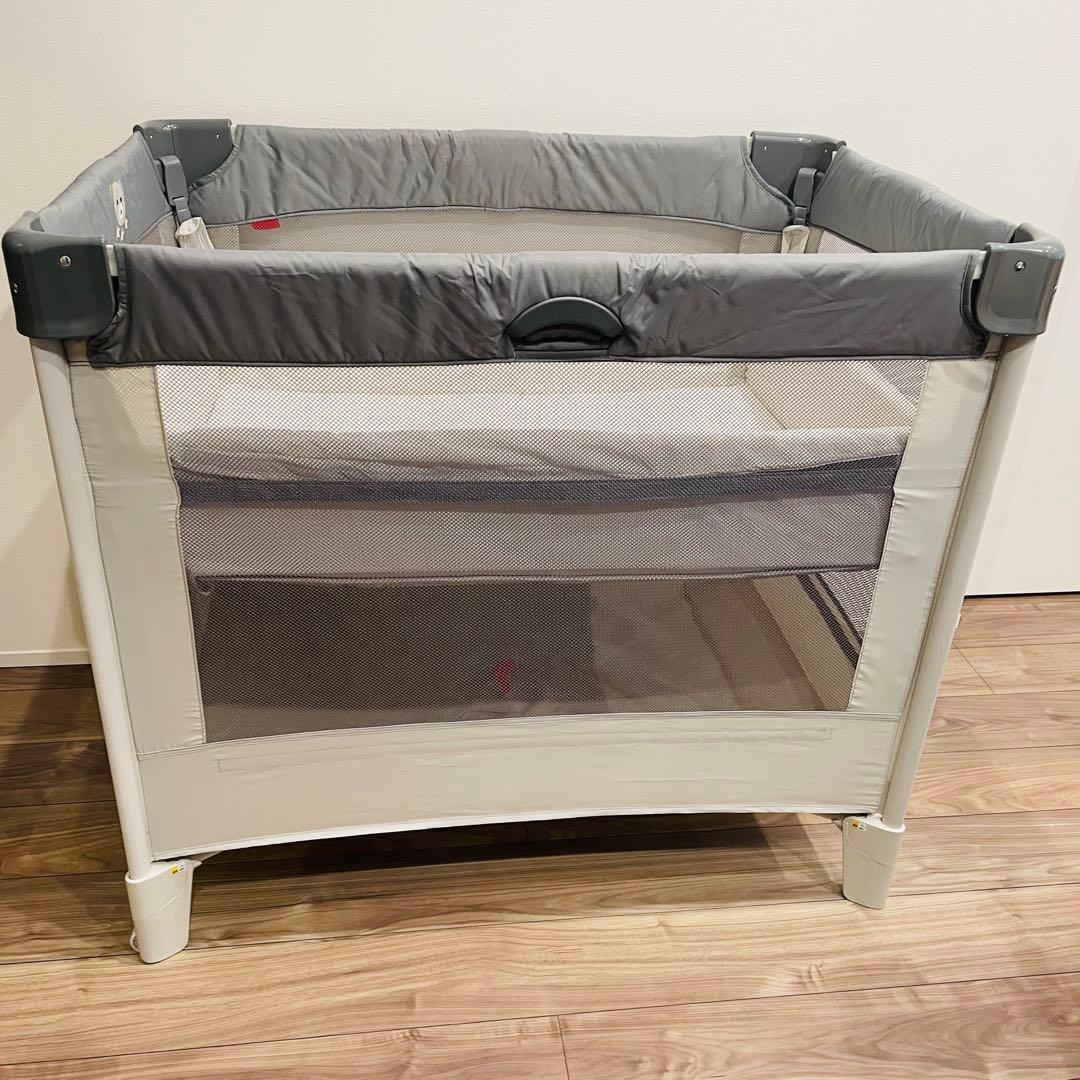 【美品】 最上位モデル Apricaベビーベッド ココネルエアー グレーベアー