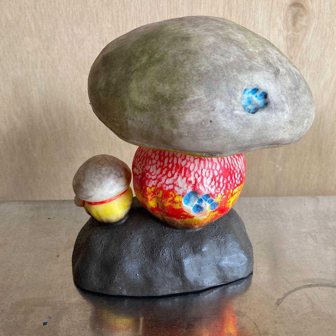 フランス　ビンテージ　毒キノコ模型　アンティーク　理科系