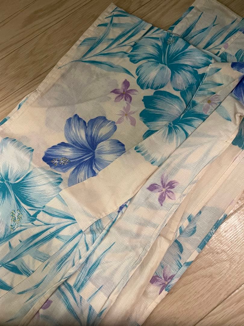 定価約30000円 浴衣帯セット ハイビスカス柄