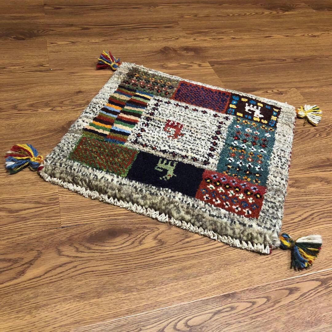 ペルシャギャッベ (ギャベ) チェアマット 椅子の座布団 No.11385