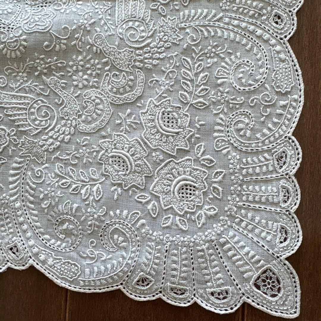 スワトウ　ハンカチ　汕頭　鳳凰　刺繍　SWATOW 花柄