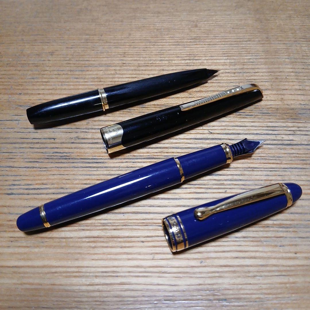 【14金】PILOT、プラチナ万年筆 【ジャンク品】2本セット【14K】